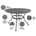 thumbnail image 3 of Round Table Cover - Water-Resistant Polyester, 42-48 Inch, Patio Furniture Cover - Adjustable Straps, Windproof, Charcoal, 3 of 7