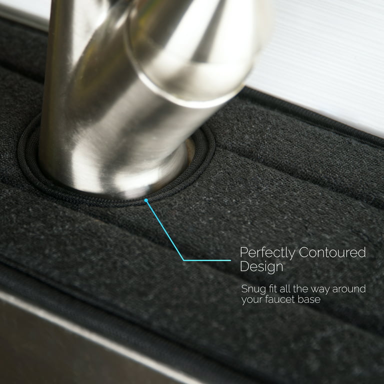 Ternal Sinkmat for Kitchen Faucet, Original Design, Absorbent Microfiber  Fabric, Machine Washable Splash Guard & Drip Catcher For Around Faucet  Handle