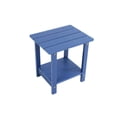thumbnail image 3 of Patio Table, A wooden-textured imitation wood side table, simple yet with a rich texture. It comes with a small tabletop and is perfect for outdoor picnics. Dark blue, Dark Blue Outdoor Dining Table, 3 of 8
