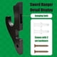 thumbnail image 3 of Sword Wall Mount 2/Set 1-Tier Hook Katana Holder Adjustable Display Hanger for Samurai Sword Tanto R, 3 of 5