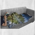 thumbnail image 6 of Willow Tree Soft Flannel Fleece Blanket, Mirror Surface of the Pond with a Haze of Fog Branches Stretched over the Water, Cozy Plush for Indoor and Outdoor Use, 50" x 60", Multicolor, by Ambesonne, 6 of 6