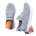 thumbnail image 3 of NOKIO Women 𝖫a𝖼e Up Sneakers Lightweight Knit Sport Shoes Breathable Gym Workout Shoes Comfortable Soft Sole Running Shoes for Hiking Jogging Training Wear, 3 of 9