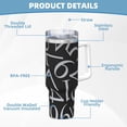 thumbnail image 5 of Sikiie Numbers Insulated Stainless Water Bottle Lid Travel Mug Cup Insulated Tumblers Cup 40oz Ice Bully With Handle, 5 of 8