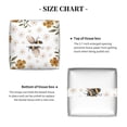 thumbnail image 5 of Sikiie Bees And Flowers Leather Tissue Box Cover Square, tissue box holder, Tissue Box with Bottom Belt-5.2”x5.2”x5.2”, 5 of 7