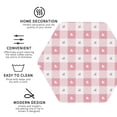 thumbnail image 4 of Gaeub Plaid Heart Print 6 Pcs Leather Coasters for Drinks ,Drink Coasters Sets,Drink Table Cup Coasters for Living Room Kitchen Coffee Decor,Hexagon, 4 of 7