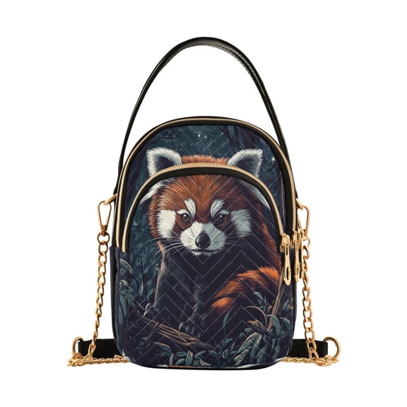 WOBOGO Red Panda in The Night Ladies Chain Shoulder Bag Fashion Designer Handbag Versatile Classic Style