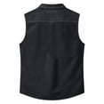 thumbnail image 5 of Mens Summer Shirt Button Down Breathable Collared Sleeveless Top Casual Lightweight Cotton Linen Tank Tops Dressy (S,Black), 5 of 9