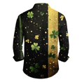 thumbnail image 2 of Men's St. Patrick's Day Shamrock Button Up Shirt Long Sleeve Casual Top, 2 of 3