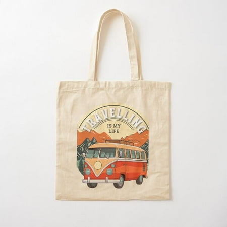Travelling Is My Life Funny Holiday T-Shirts Cotton Tote Bag Canvas Tote Bag  Family Gift For Mother  Her