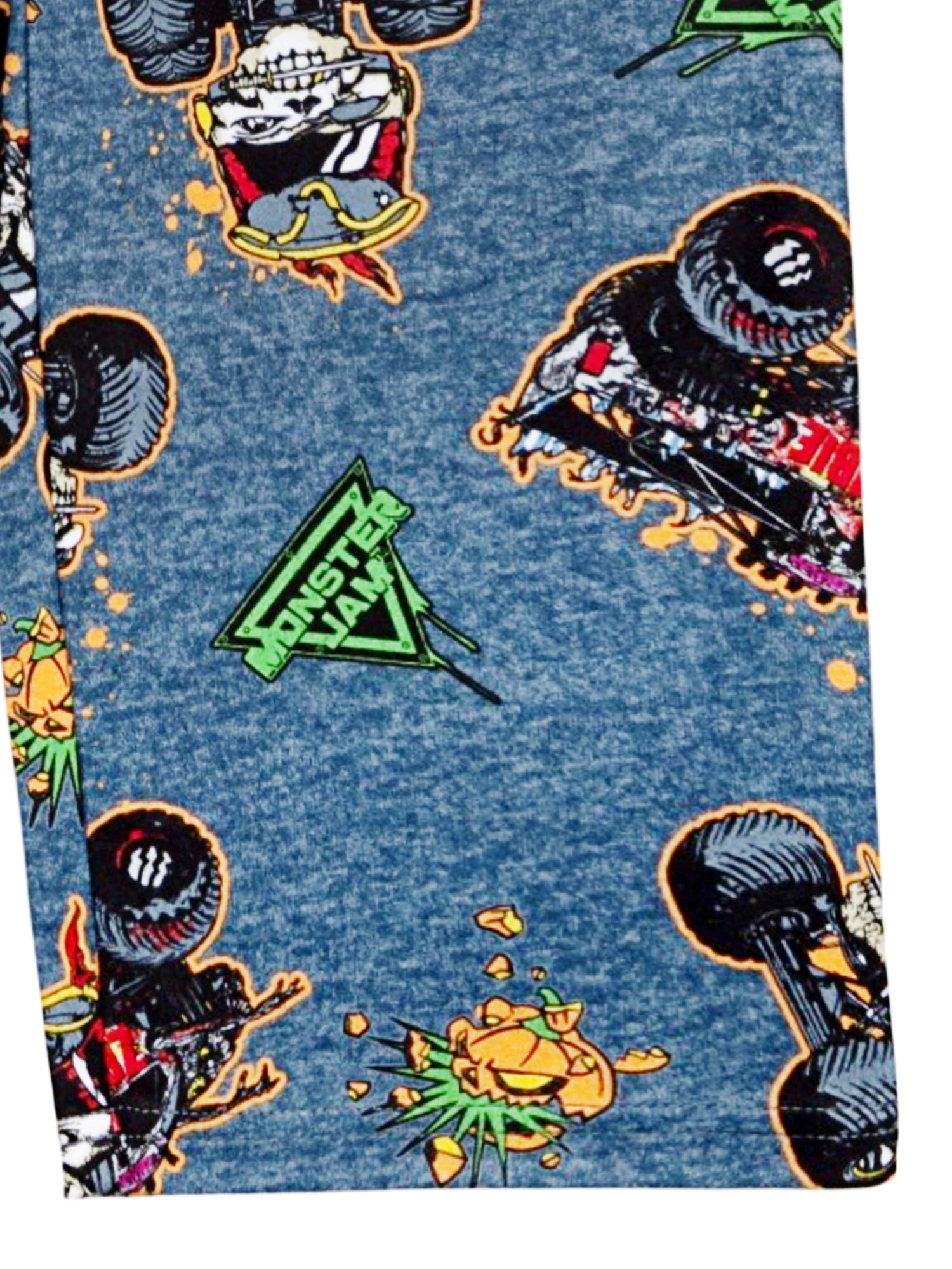 Monster Jam Boys Halloween Short Sleeve Top and Pant Pajama Set, 2-Piece, Sizes 4-12