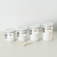 thumbnail image 2 of Home Basics 4-Piece Ceramic Canister Set with Spoon, White, 2 of 7