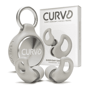 CURVD Everyday Earplugs + Case Clip Bundle – Perfect for Sleep, Travel, Noise Sensitivity/Canceling, with Portable Waterproof Container & Silicone Sleeve (Honey)