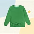thumbnail image 2 of BXJX Boys Sweatshirts, Comfortable Crew Neck Long Sleeve Spring Fall Pullover Tops Green Size 3-4 T, 2 of 6