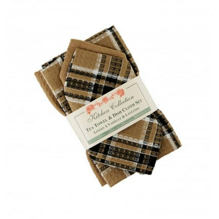 

Mr. MJs Trading AG-32298 2 Tea Towels Plus 2 Dish Cloths Set Black Haze