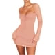 thumbnail image 1 of VISgogo Vestido de manga larga para mujer con correas ajustables, ropa de verano de malla transparente de color sólido VISgogo moda, 1 of 2
