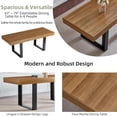 thumbnail image 4 of Joaxswe Farmhouse Rustic Extendable Dining Table, 63"-79" Rectangular Wooden Kitchen Table for 6-8, Brown, 4 of 8