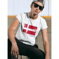 thumbnail image 2 of Denmark Flag Paintbrush Tee Men's -Image by Shutterstock, 2 of 4