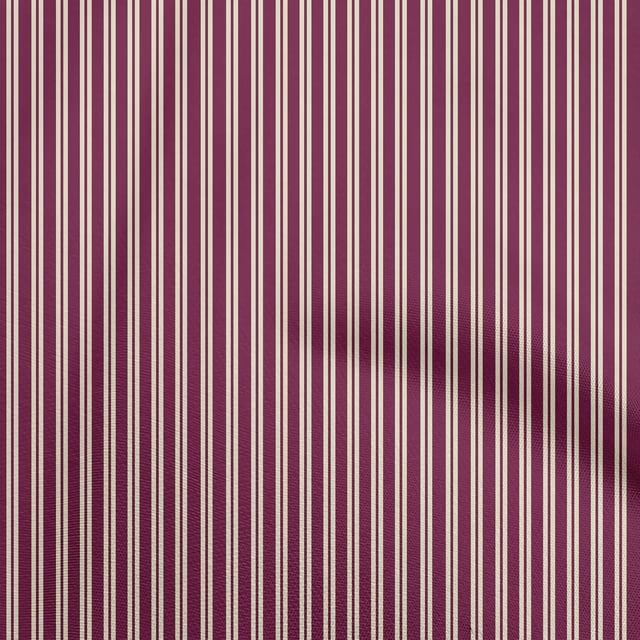 oneOone Cotton Poplin Maroon Fabric Stripes Sewing Craft Projects Fabric Prints By Yard 42 Inch Wide