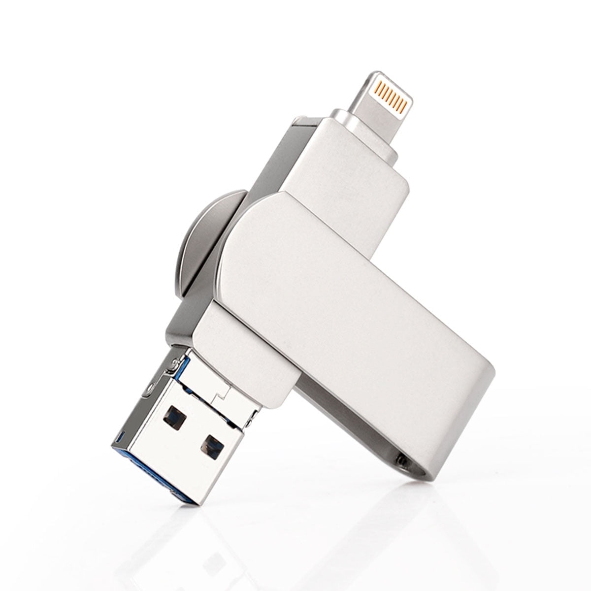 128GB Flash Drive Intended for iPhone iPad, No Application Required ( Silver)