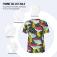 thumbnail image 3 of Hirioo Green Mushroom for Men's Baseball T-shirt Shirts Short Sleeve Casual Summer Button Stretch T Shirts,Size S-4XL-Medium, 3 of 7