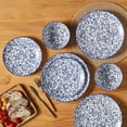 thumbnail image 5 of Malacasa 12 Pcs Dinnerware Sets, Ceramic Plates and Bowls Sets for 4, Scratch Resistant Dishes Set, Dishwasher & Microwave Safe, Vine Flower, 5 of 7