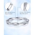 thumbnail image 2 of Alianza de boda IMOLOVE Moissanite de plata de ley 925 Sz 8.5, 2 of 8