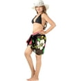 thumbnail image 3 of HAPPY BAY Women's High Waist Tie Sarongs Short Cover Ups One Size Metal, Floral, 3 of 5