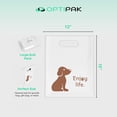 thumbnail image 2 of OPTIPAK Plastic Bags with Handles – 12x15 Merchandise Bags for Small Business, Die-Cut Retail Boutique & Shopping Bag, Goodie Bag & Trade Show Supplies – Enjoy Life (Pack of 100), 2 of 6