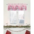thumbnail image 6 of Christmas Snowman Pink Xmas Tree Stars Window Valances for Kitchen,Rod Pocket Valance Privacy Small Curtain,White Winter Snowflakes Window Treatment Drapes for Bedroom Laundry Room Farmhouse 54x18in, 6 of 7