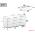 thumbnail image 4 of Kappesberg Hanford 6-Drawer Dresser White/Light Brown: Functionality and Style for Your Space, for Adults and Teens., 4 of 7