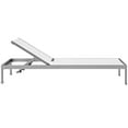 thumbnail image 4 of Modway Shore Chaise Outdoor Patio Aluminum Set of 6 in Silver White, 4 of 5