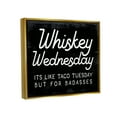 thumbnail image 4 of Stupell Industries Funny Whiskey Wednesday Food & Beverage Painting Gold Floater Framed Canvas Art Print Wall Art, 21 x 17, 4 of 10