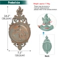 thumbnail image 3 of Sungmor Ornate Cast Iron Wall Art Plaque, Classical Woman Relief in French Country Style, Decorative Wall Sculpture, Vintage Hanging Decor for Home, Garden, or Patio, Rustic Copper Finish, 3 of 8