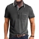 thumbnail image 2 of Men'S Fashionable Lapel Color Blocking Shirt Casual Long Sleeve Top M, 2 of 5
