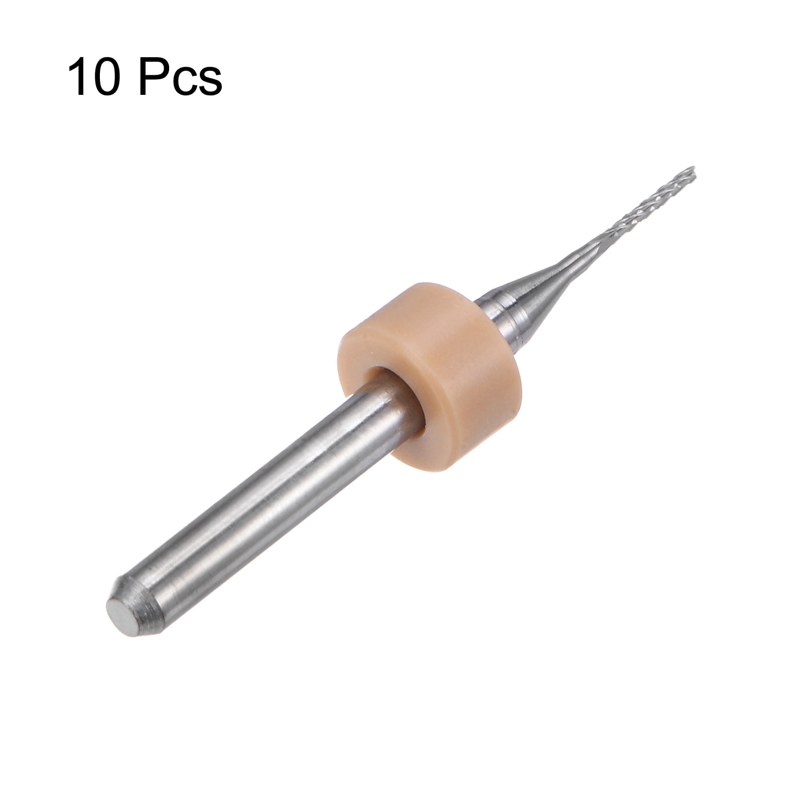 Uxcell 10 Pieces End Mill Bits 0.8mm Solid Carbide CNC Router Bit Engraving Cutter Tools, 1/8" Straight Shank