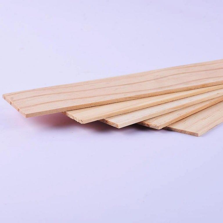 10pcs 250mm Long Wood Strips for DIY Crafts Aircraft Boat Ship, Size: 250 x 50 x 3mm, Brown