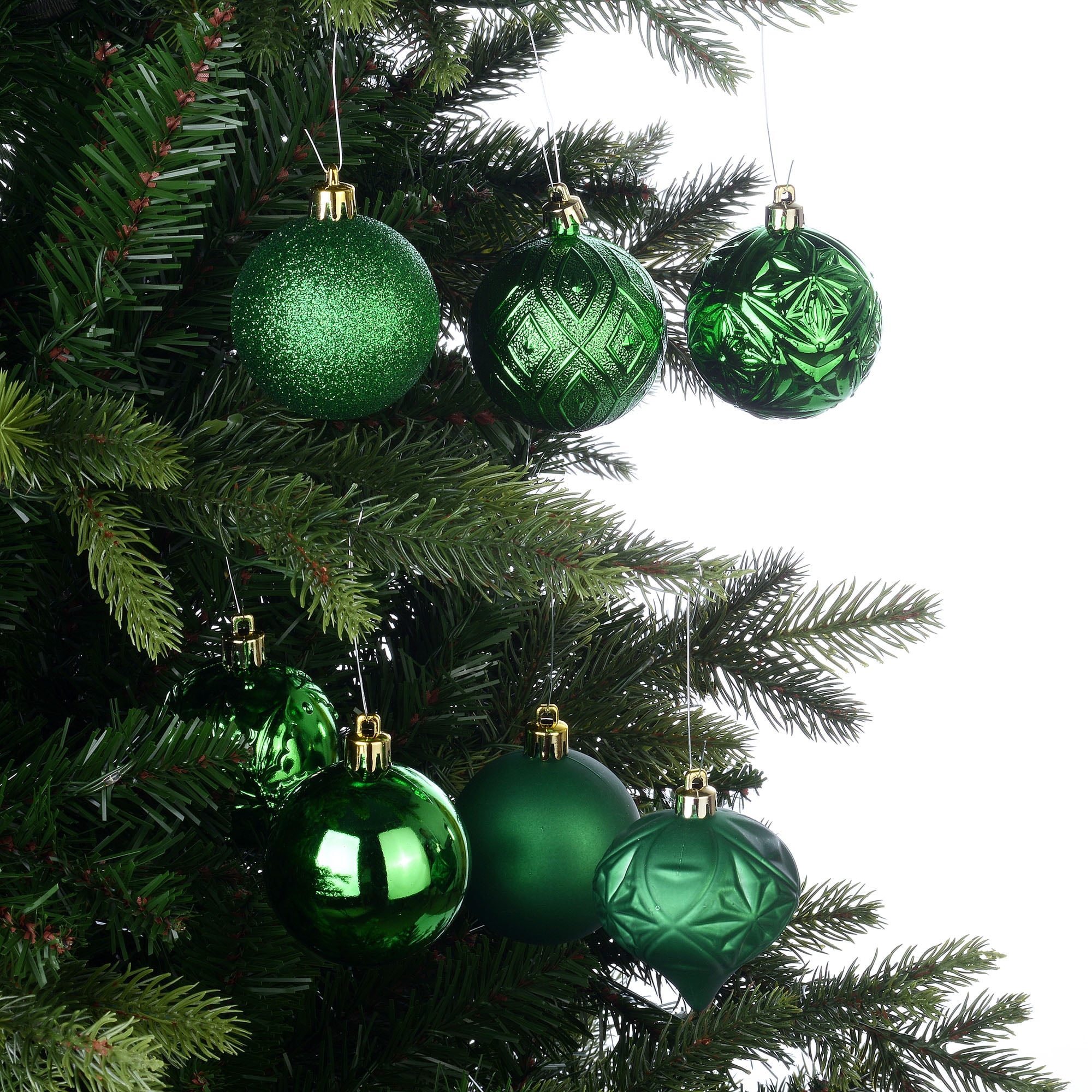 Holiday Time 26 Count Shatterproof Ornaments- Green