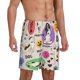 thumbnail image 2 of Balery Dog Doing Yoga Pantalones cortos de pijama de punto de algodón para hombre con cinturilla y bolsillos-4X-Large, 2 of 6