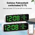 thumbnail image 2 of Tuya Wifi Temperature and Humidity Alarm Clock Multi-Function LED Digital Clock for Living Room, Fa, 2 of 5