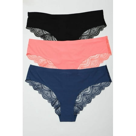 Arden Cheeky Panty Pack Black/Navy/Coral