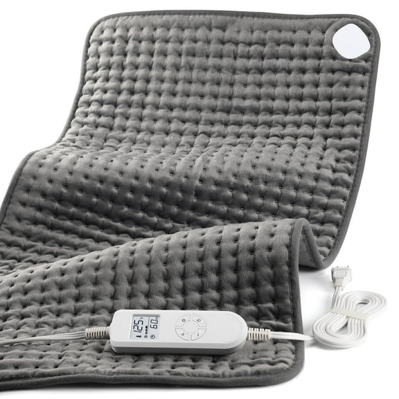 TCVOR Extra Large Heating Pad for Deep Heat and Comfort, 17" x 33" Super Soft Flannel Electric Heating Pad with 10 Heat Settings, 4 Timer Auto Shut Off, Machine Washable
