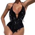 thumbnail image 1 of MKLEKYY Trajes De Baño Mujer Women Sexy Swimsuit With Tie Up Neck And Sequin Swimsuit Bikini, 1 of 6