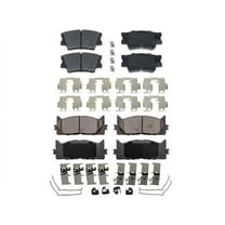 Front and Rear Brake Pad Set - Compatible with 2007 - 2017 Toyota Camry (2007 Japan Built Models) 2008 2009 2010 2011 2012 2013 2014 2015 2016