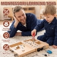 thumbnail image 3 of Montessori Busy Board, Montessori Toys for 3 Year Old, Portable Busy Board with Lock and Key for 3 4 5 Year Old Kids, Wooden Kids Tool Set with Storage Box, Preschool Learning Toys, 3 of 10
