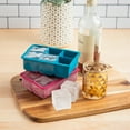 thumbnail image 3 of Thyme & Table Silicone 6-Cavity Ice Cube Tray, Pink, 3 of 7