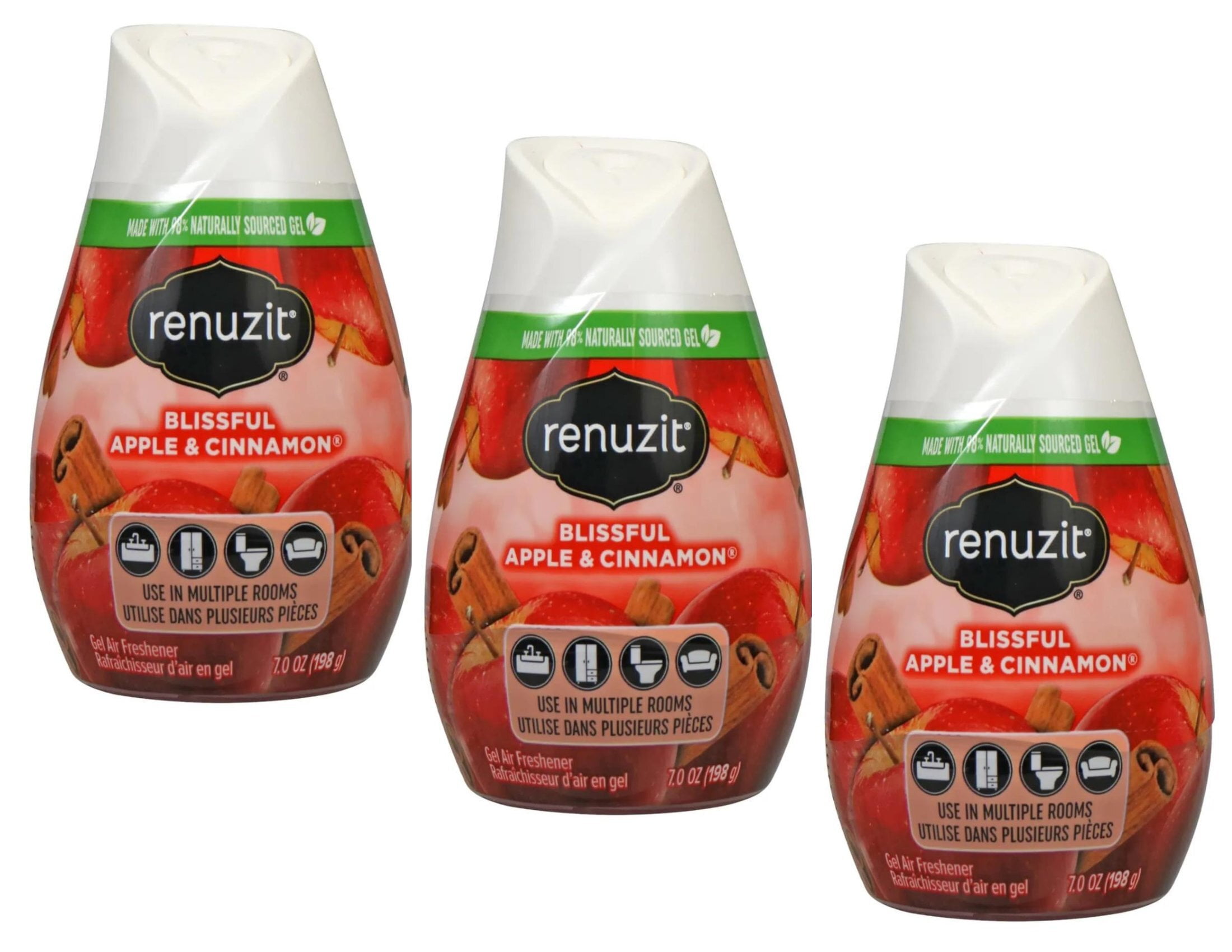 CGT Renuzit Blissful Apple & Cinnamon Gel Air Freshener Summer Spring
