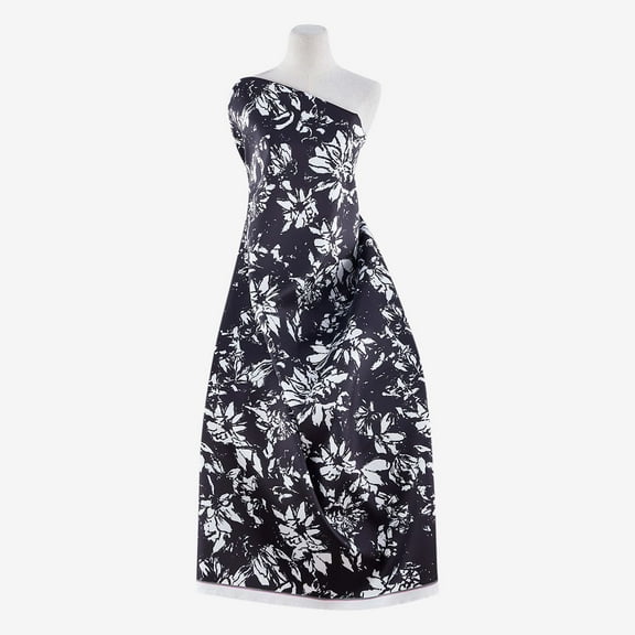 Zelouf Print Mikado , Sewing, DIY, Crafts Fabric by the Yard, 919 Black/white, 3 Yard