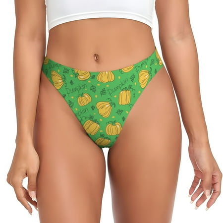 Lukts s Pumpkin Leaves for G-String Thongs for Women -Sexy Low-Rise Panties with A Stretchy T-back  Perfect for Any Outfit  Available in XS-4XL-Large