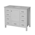 thumbnail image 4 of Horizon 42" Bathroom Vanity with White Cabinet and Engineered Carrara Top, 4 of 5