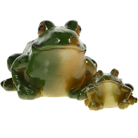 unbranded 2pcs Resin Frog Statue Outdoor Frog Garden Decor Statue Frog Sculpture Statue